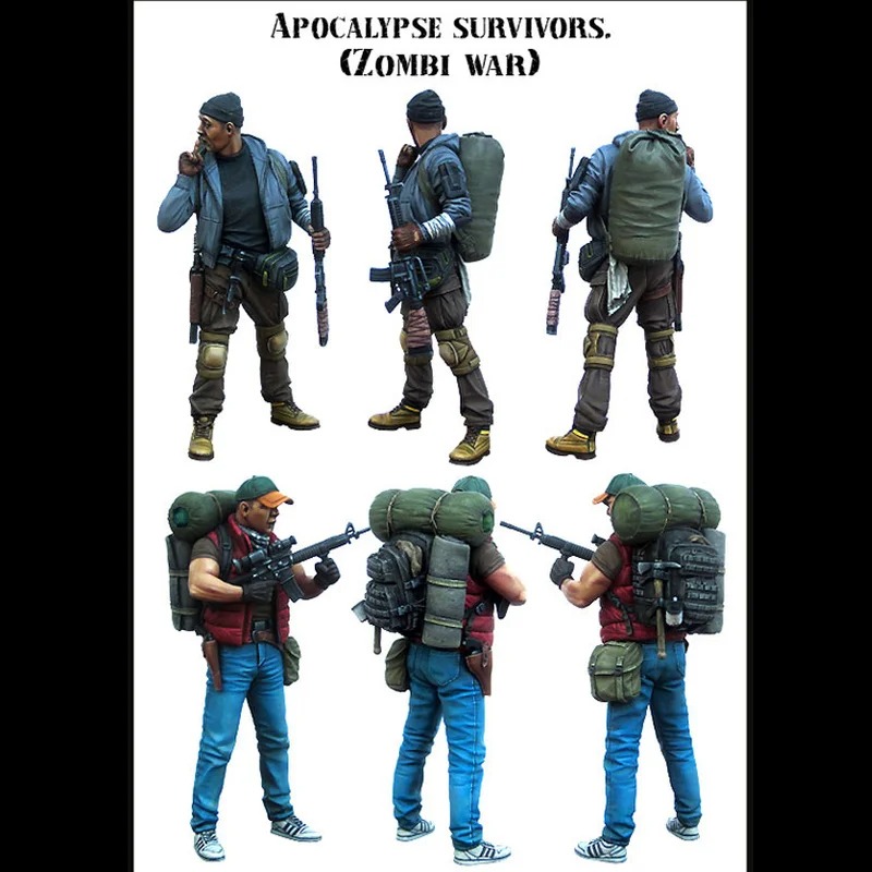 Model Kit Zombie - 1/35 Die-Cast Resin Figure Model Building