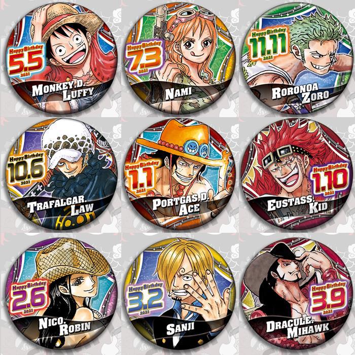 Model Kit Accessories - One Piece Anime Badge Pin Set