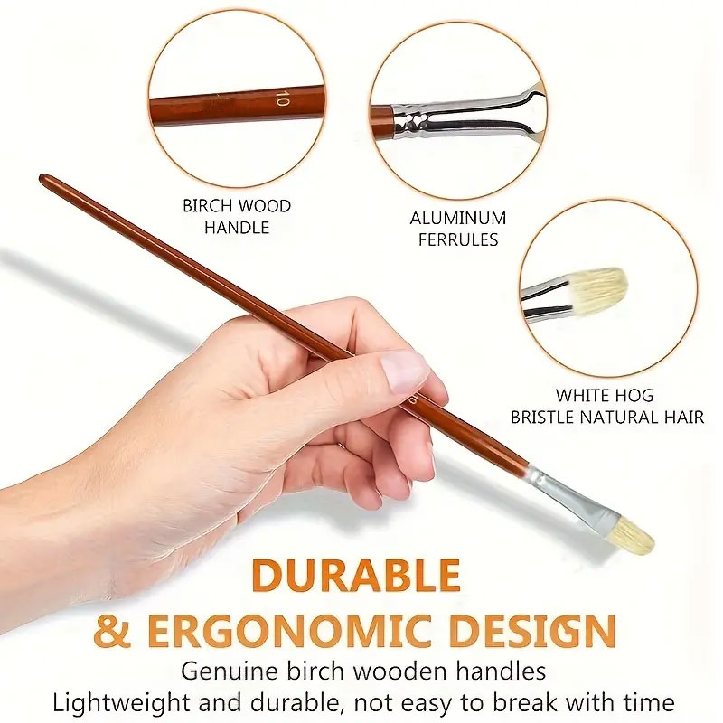 Professional Hog Bristle Filbe - огляд і ціна Model Kit Acrylic Paint