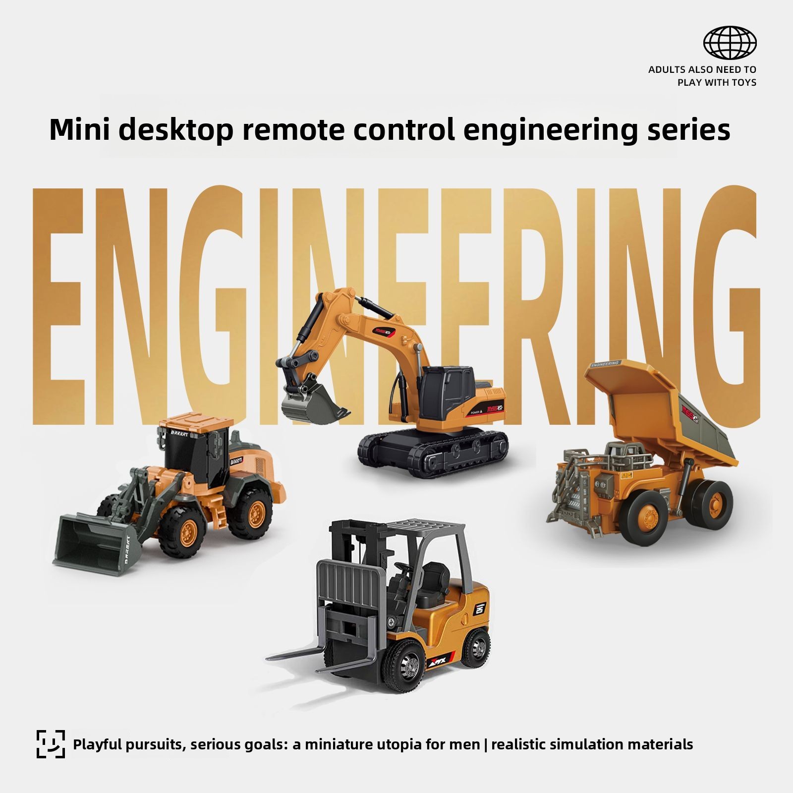1:64 Metal RC Engineering Car  - огляд і ціна Model Kit Excavator