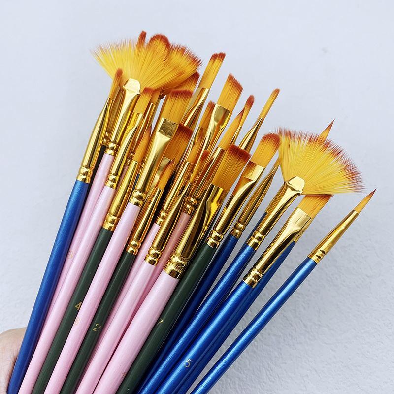 10pcs/set Nylon Hair Wooden Ha - огляд і ціна Model Kit Acrylic Paint