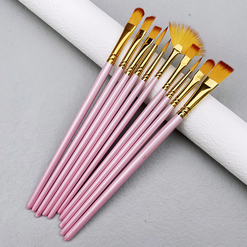 10pcs/set Nylon Hair Wooden Ha - огляд і ціна Model Kit Acrylic Paint