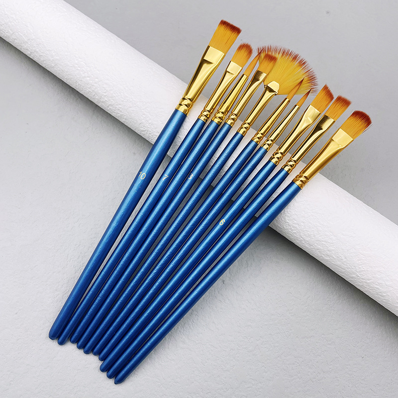 10pcs/set Nylon Hair Wooden Ha - огляд і ціна Model Kit Acrylic Paint