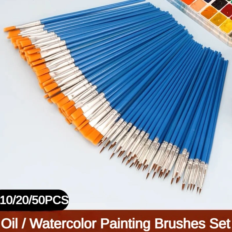 10/20/50 PCS Paint Brushes Set - огляд і ціна Model Kit Acrylic Paint