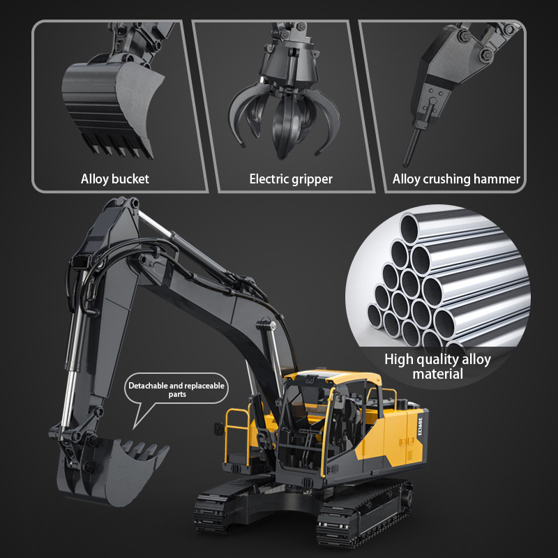 Double E E598  EC160E 1:16 E59 - огляд і ціна Model Kit Excavator