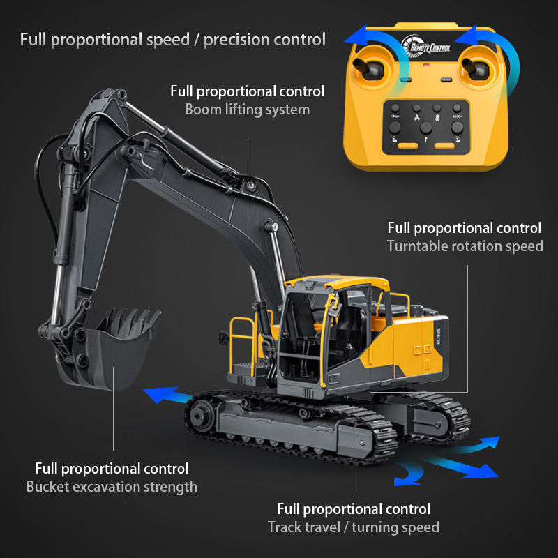 Double E E598  EC160E 1:16 E59 - огляд і ціна Model Kit Excavator