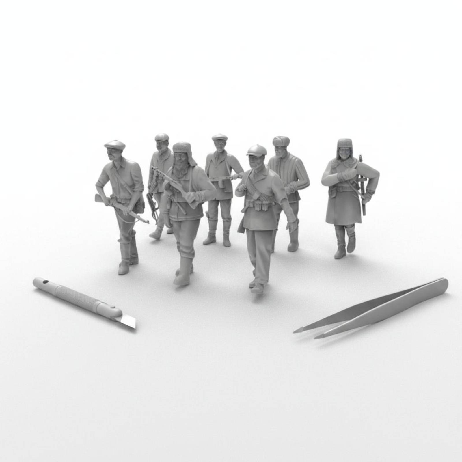 7 Pieces World War II Soldier  - огляд і ціна Model Kit Figures