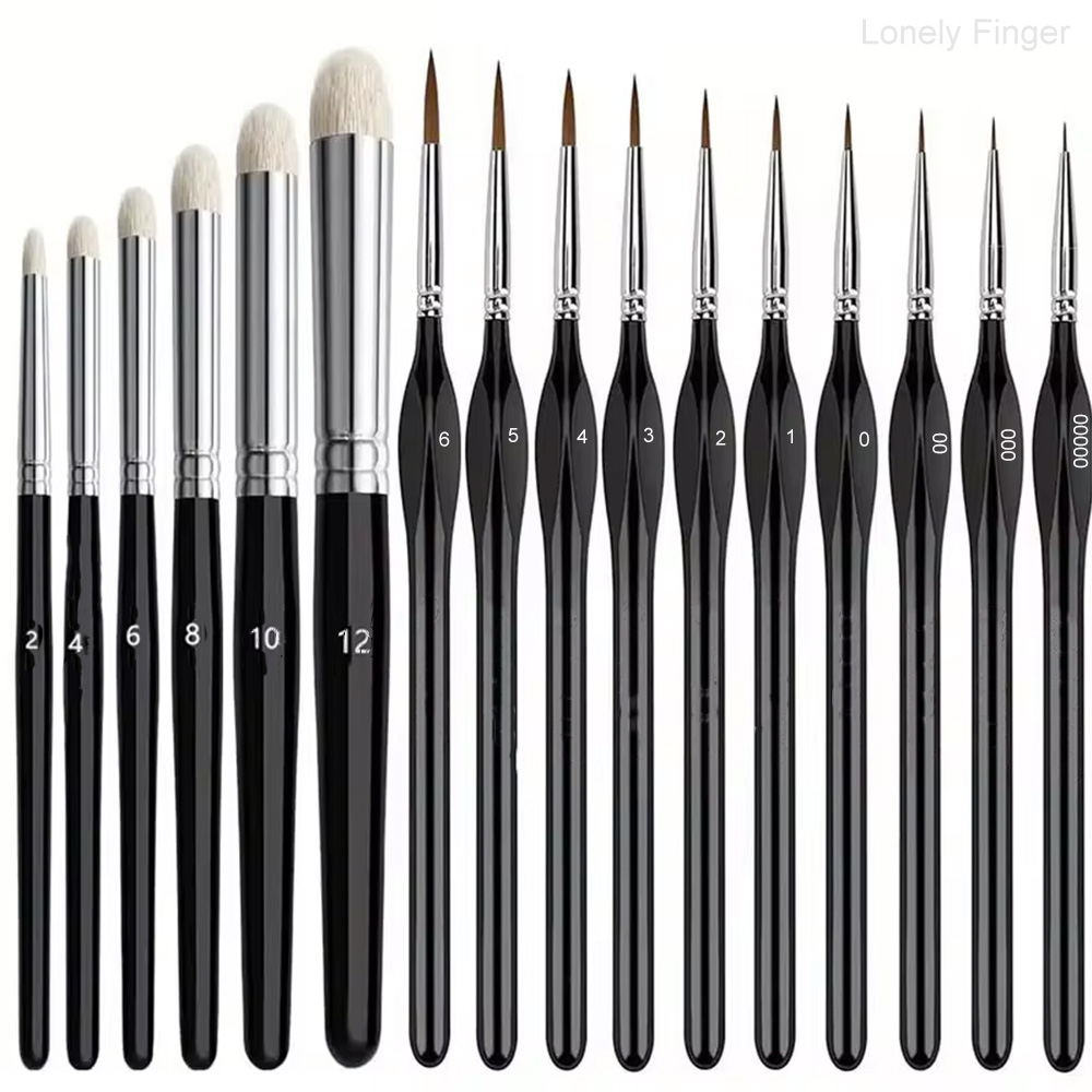 Paint Brushes Set of Wooden Ha - огляд і ціна Model Kit Acrylic Paint