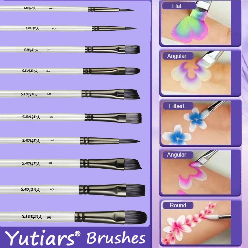 10-Piece Face Painting Brush S - огляд і ціна Model Kit Acrylic Paint